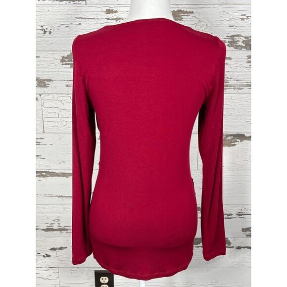 CABI Applaud Faux Wrap Top Red Size S #946 EUC - Picture 3 of 6